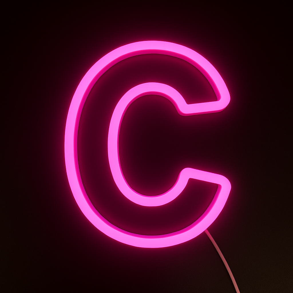 Faux Neon - Letter C
