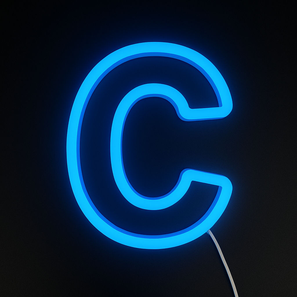 Faux Neon - Letter C