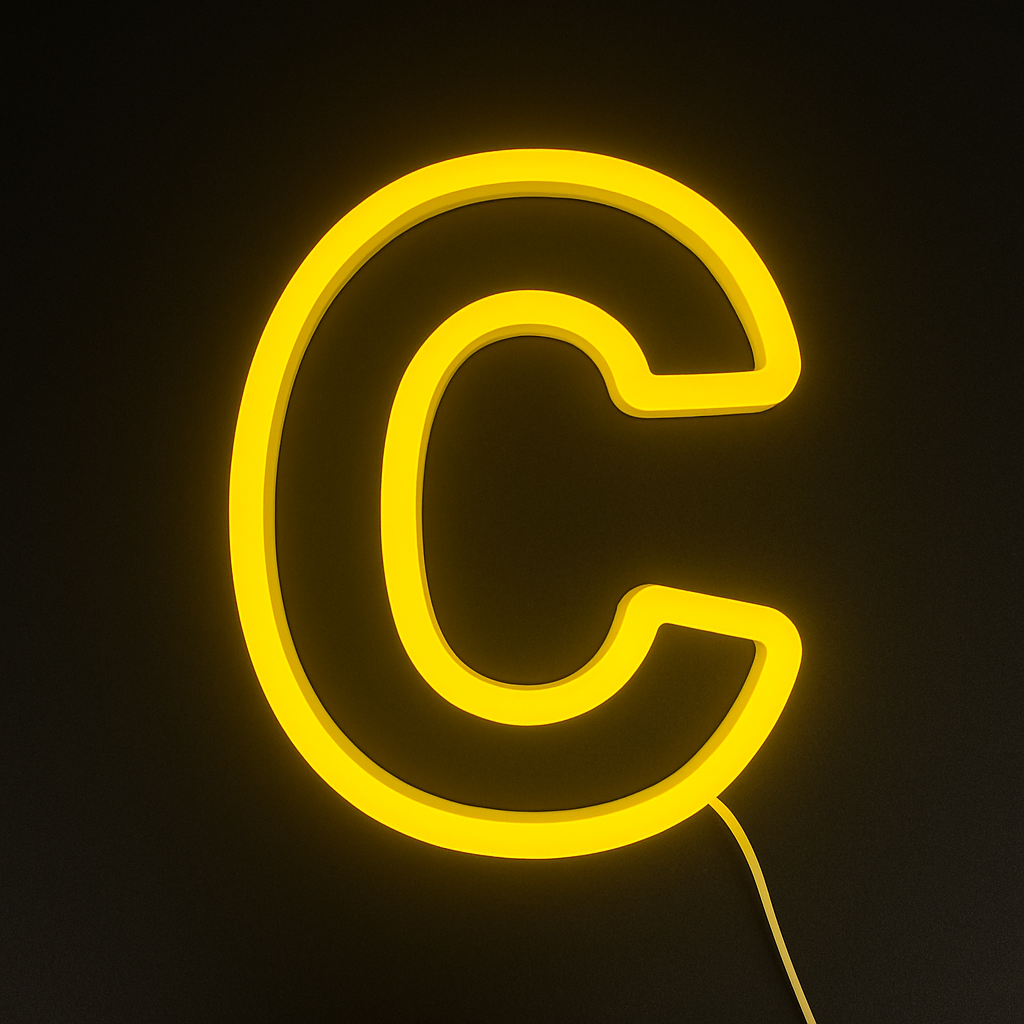 Faux Neon - Letter C