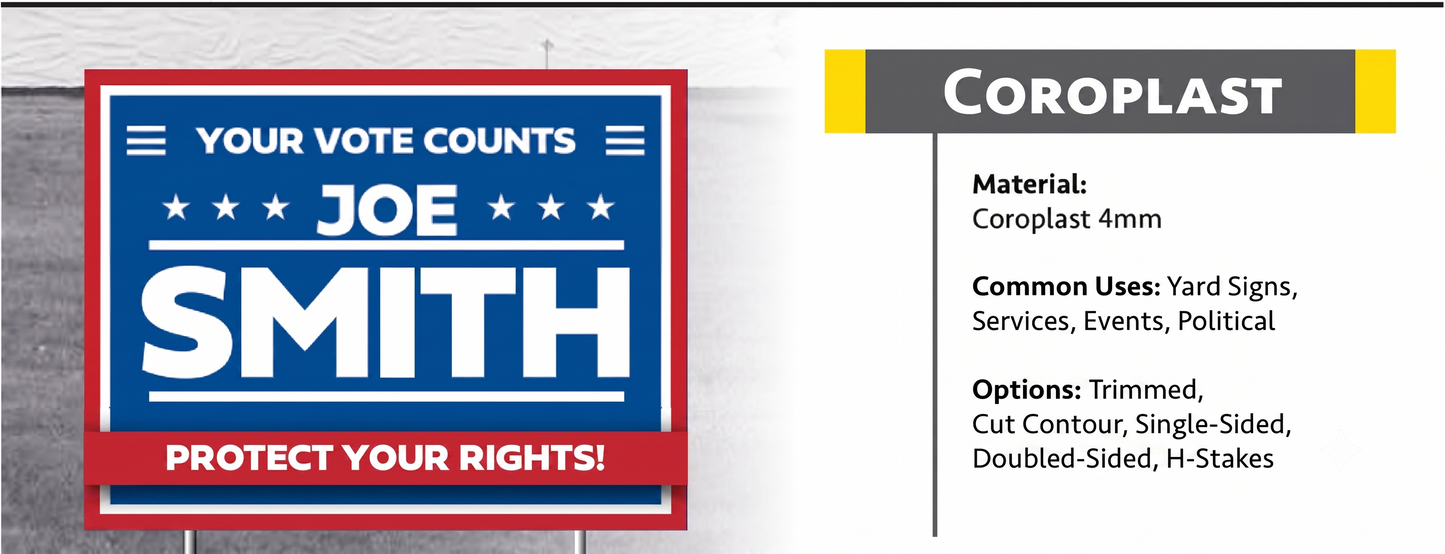 Coroplast Print On Demand – Double-Sided Custom Coroplast Signs