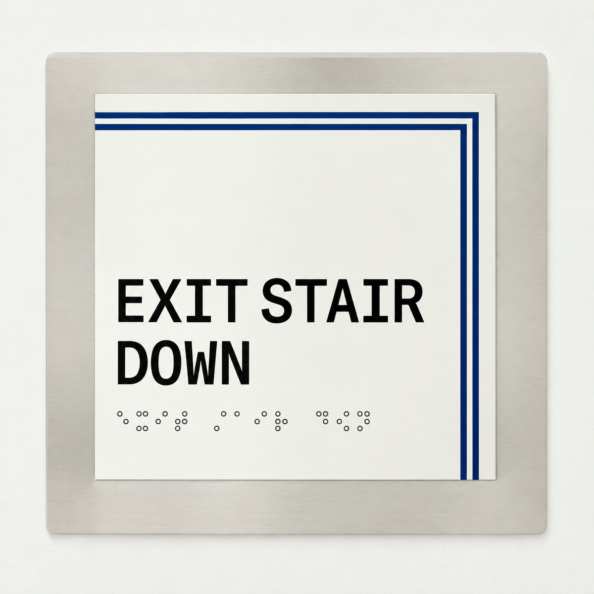 ADA Exit Stair Down Sign