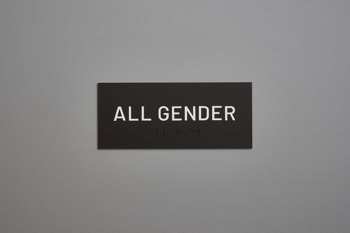 ADA - Restroom Text Only Sign - All Gender