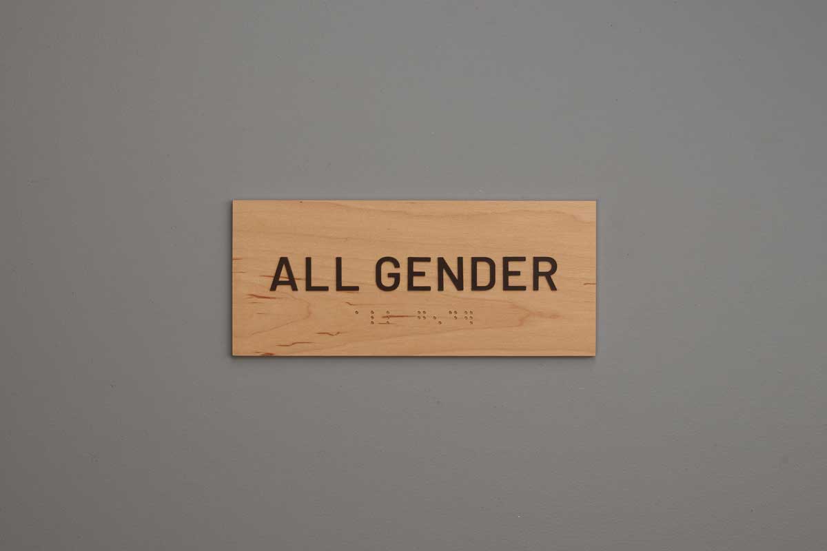 ADA - Restroom Text Only Sign - All Gender