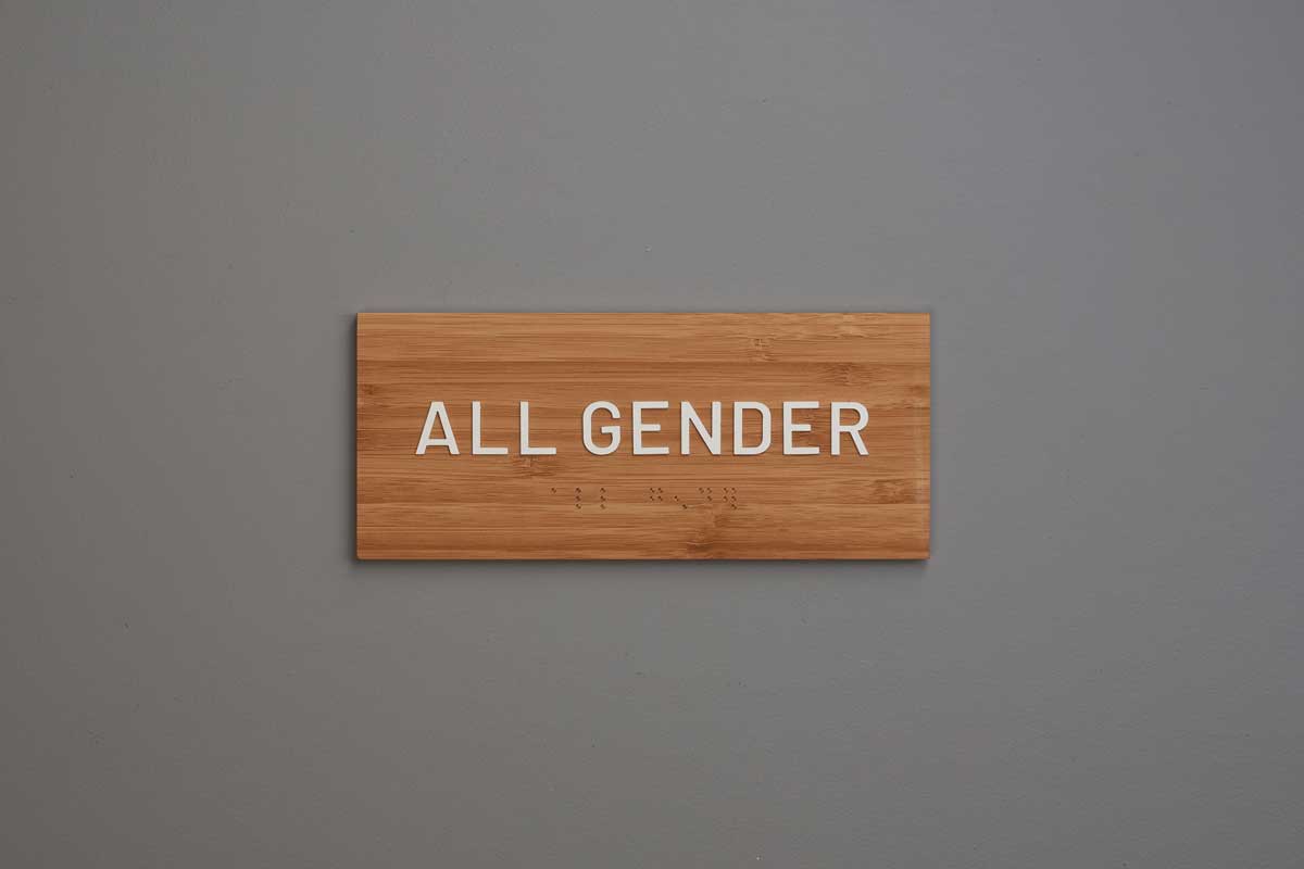 ADA - Restroom Text Only Sign - All Gender
