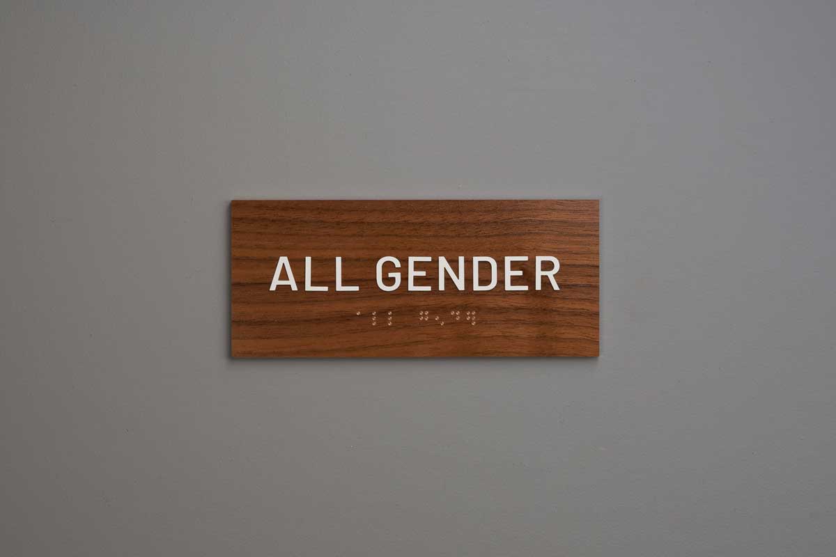ADA - Restroom Text Only Sign - All Gender