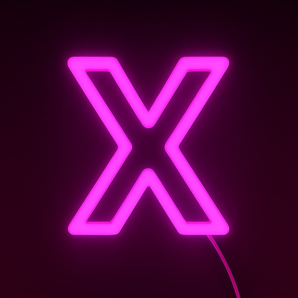 Martin Sign Co Faux Neon Letter X Sign Acrylic LED Light martin-sign-co-faux-neon-letter-x-sign-acrylic-led-light