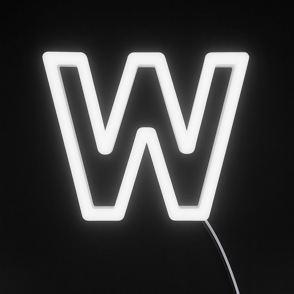 Faux Neon - Letter W