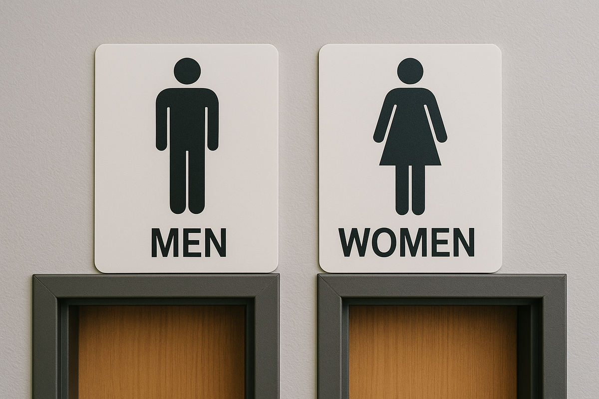 Handmade Inclusive Signs Inclusive Signage: Rethinking Gendered Signs in Public Spaces – Martin Sign