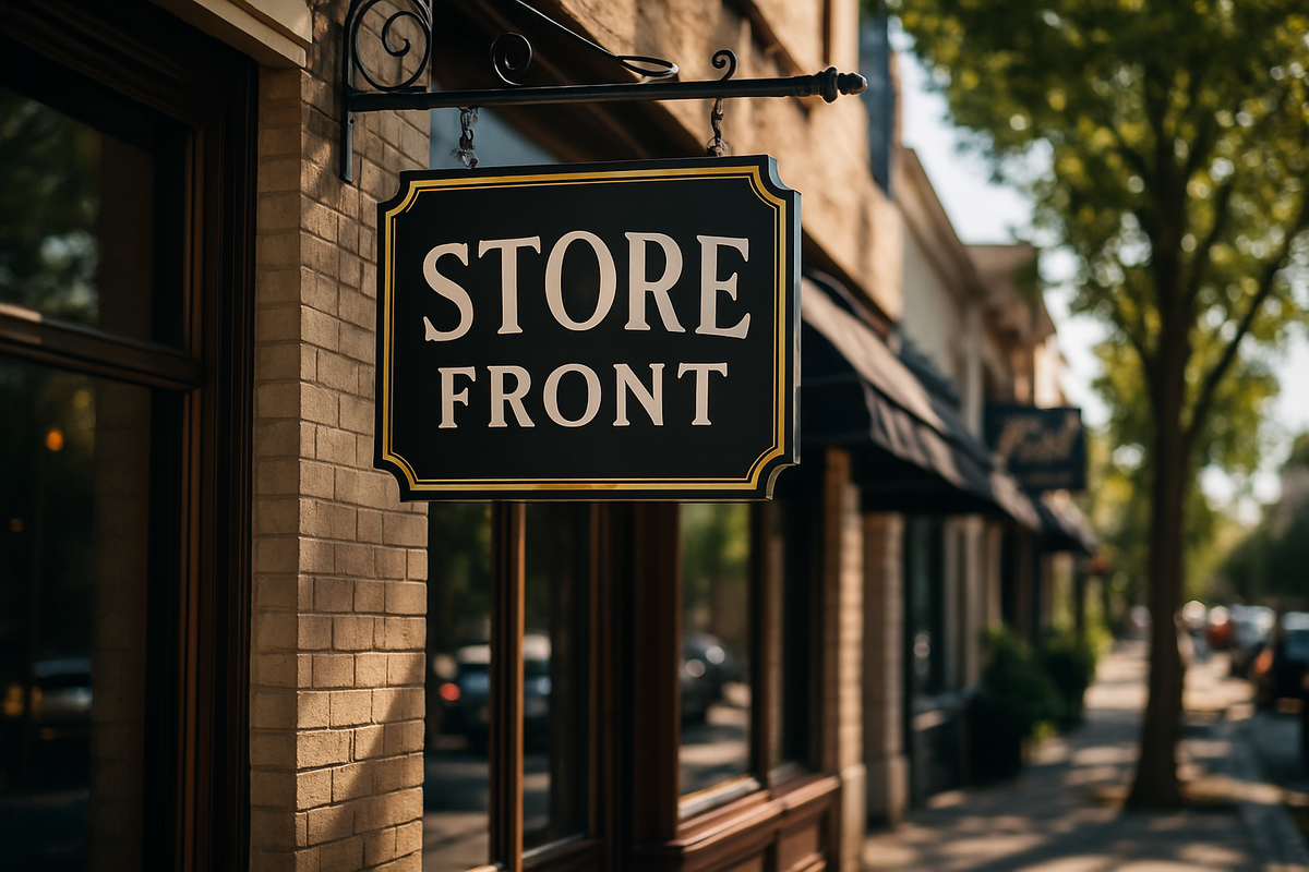 Storefront Exit Sign Storefront Signs in California. Types, Materials, and Best Practices ...