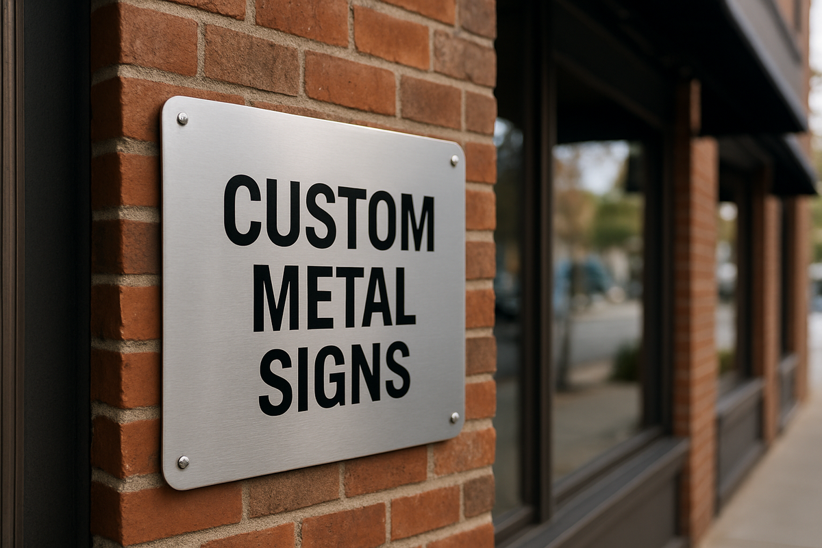Custom Metal Signs in California. Materials, Finishes, and Where They Shine