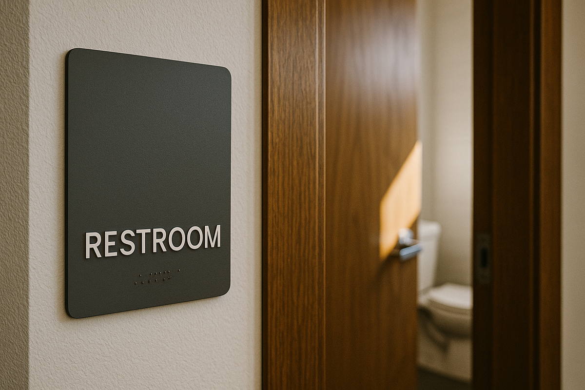 Gender Neutral Restroom Signs. Wording, Icons, And ADA Basics For California