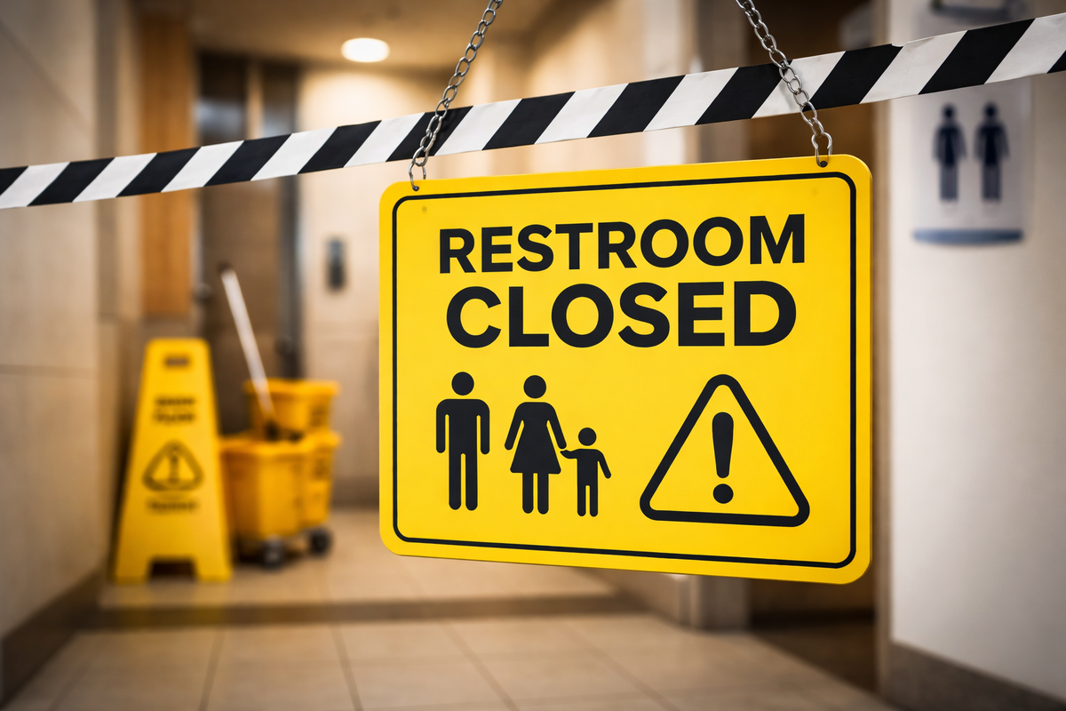 Restroom Closed Signs For California Buildings | Martin Sign