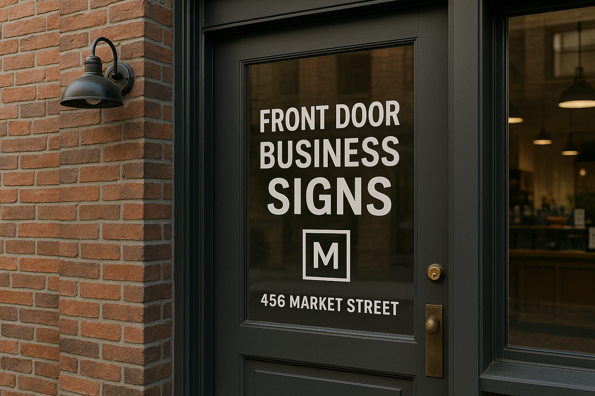 Front Door Business Signs | First Impressions That Attract Customers