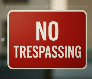 No Trespassing Sign