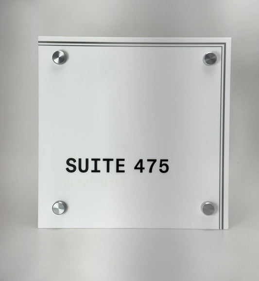 Suite Sign with Changeable Insert