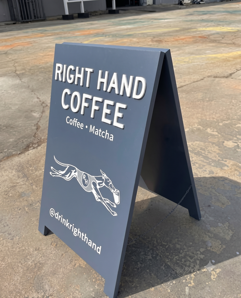 A-Frame Double-Sided Sign with Inserts (stainless steel)