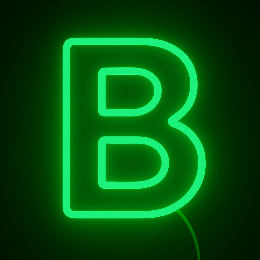 Faux Neon - Letter B