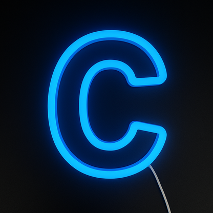 Faux Neon - Letter C