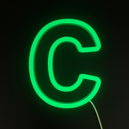 Faux Neon - Letter C