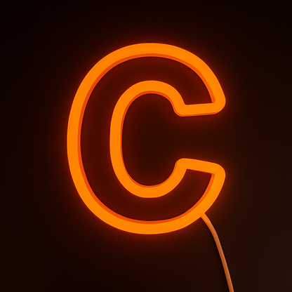 Faux Neon - Letter C