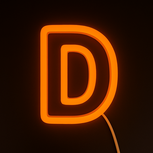 Faux Neon - Letter D