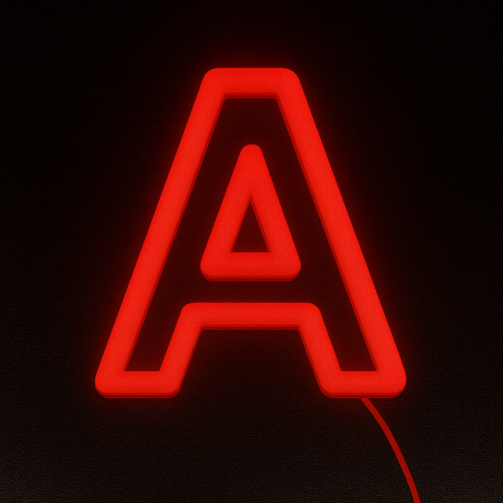 Faux Neon - Letter A