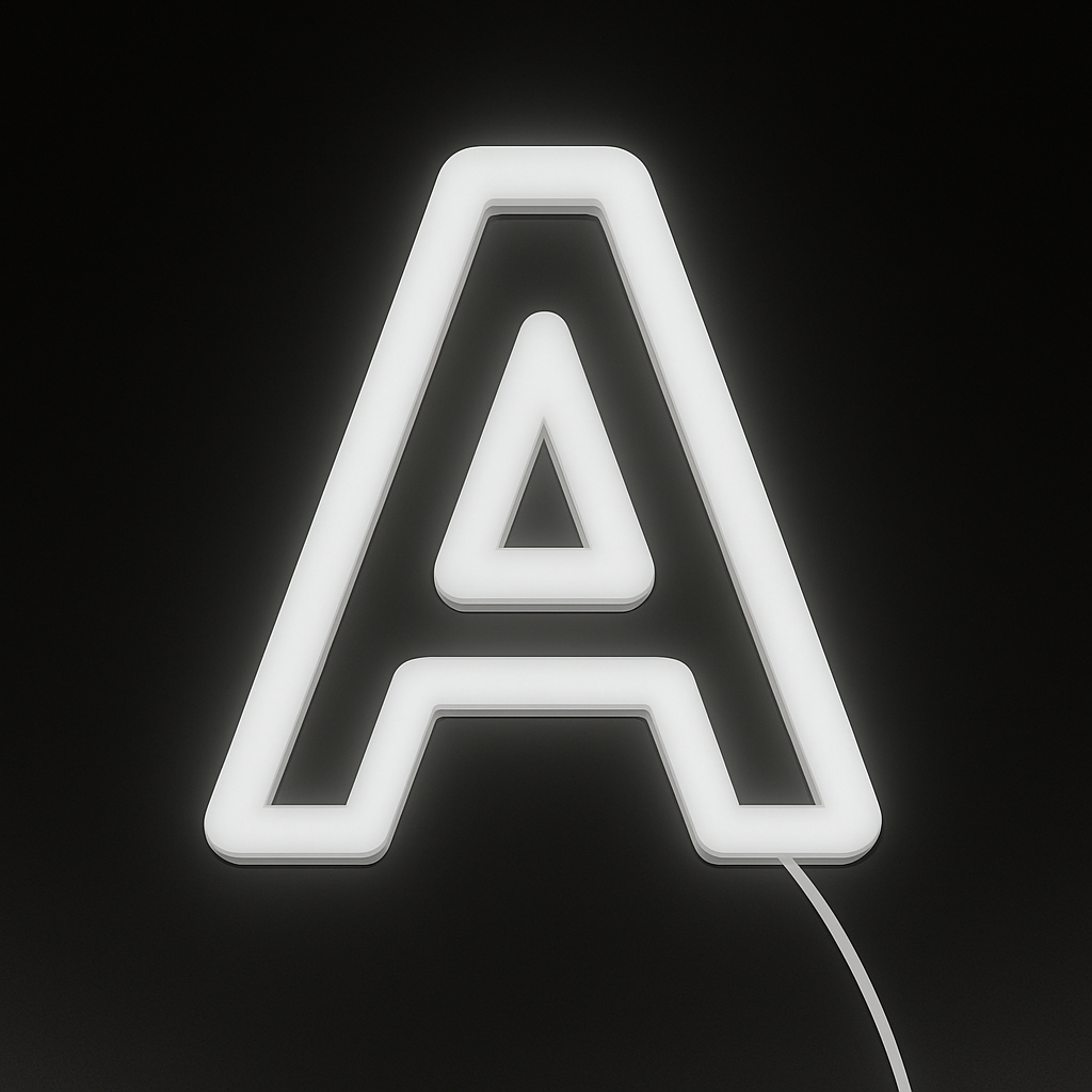 Faux Neon - Letter A