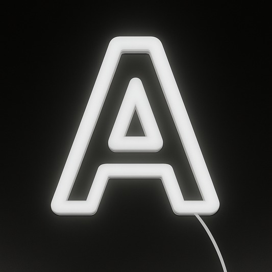 Faux Neon - Letter A