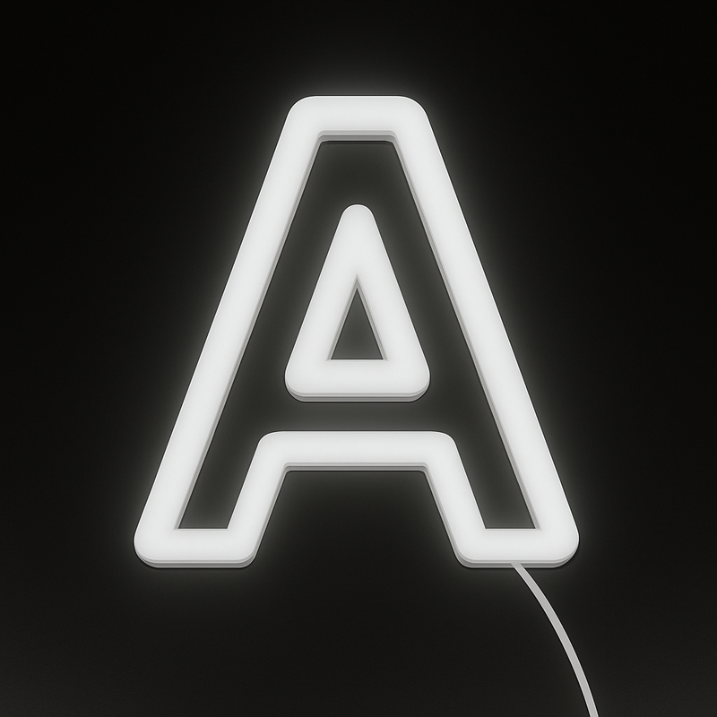 Faux Neon - Letter A