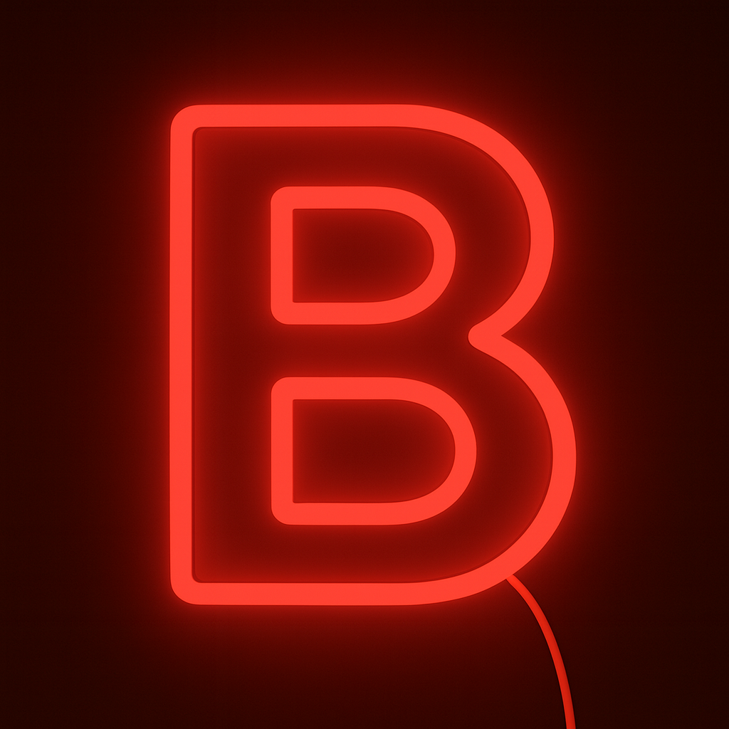 Faux Neon - Letter B