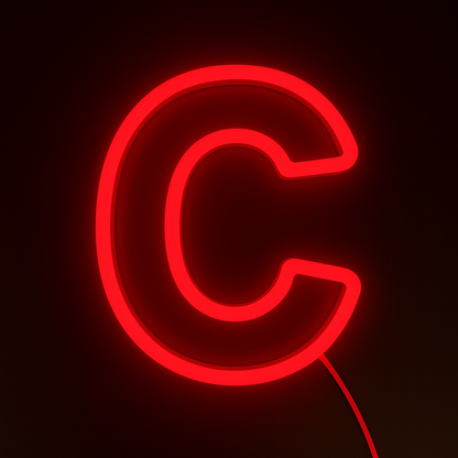 Faux Neon - Letter C