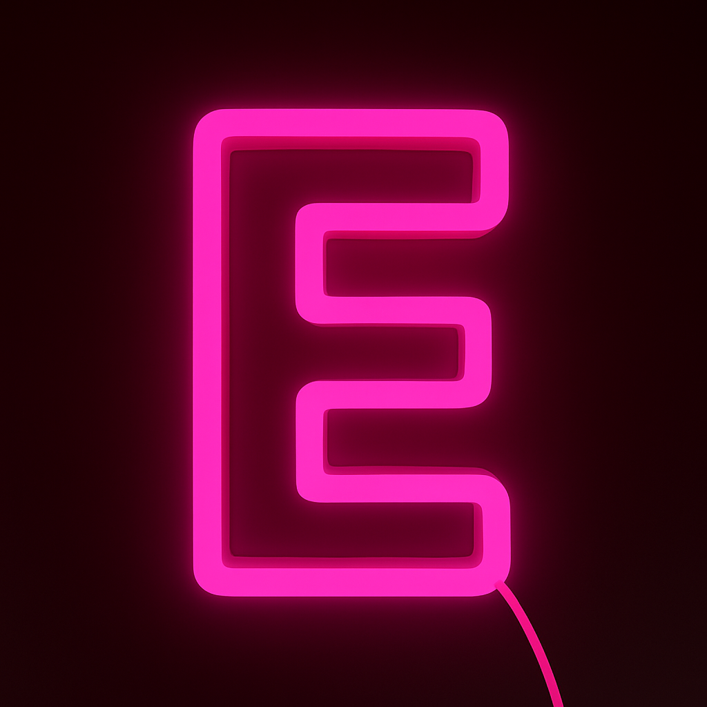 Faux Neon - Letter E