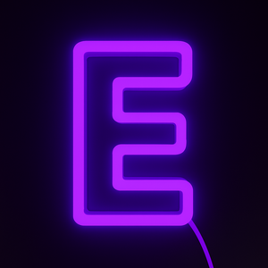 Faux Neon - Letter E