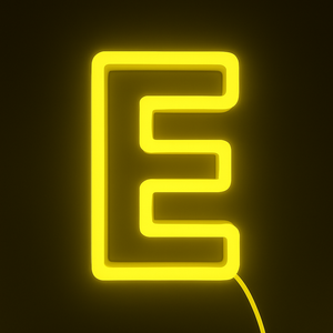 Faux Neon - Letter E
