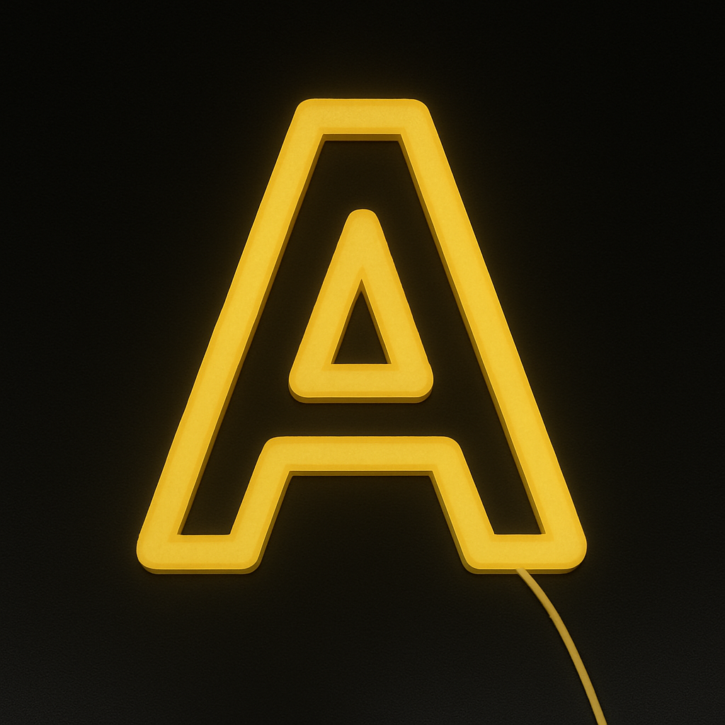 Faux Neon - Letter A