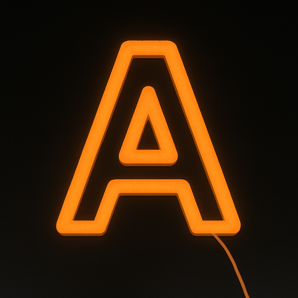 Faux Neon - Letter A