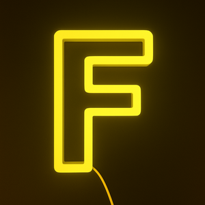 Faux Neon - Letter F