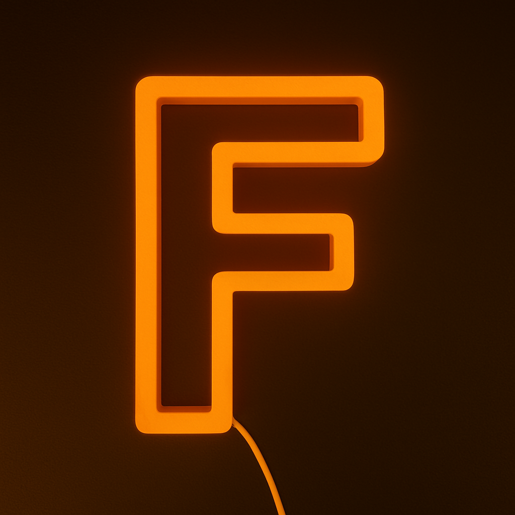 Faux Neon - Letter F