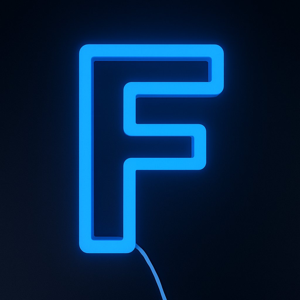Faux Neon - Letter F
