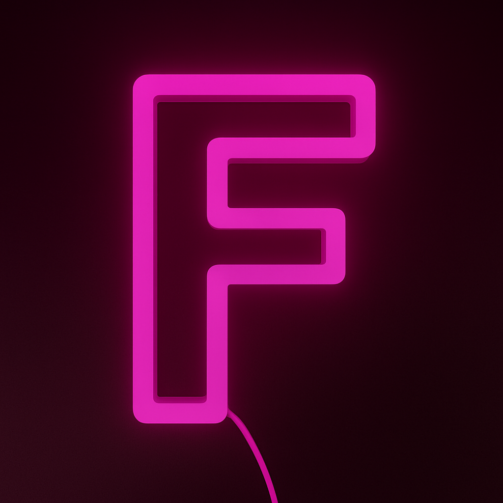 Faux Neon - Letter F