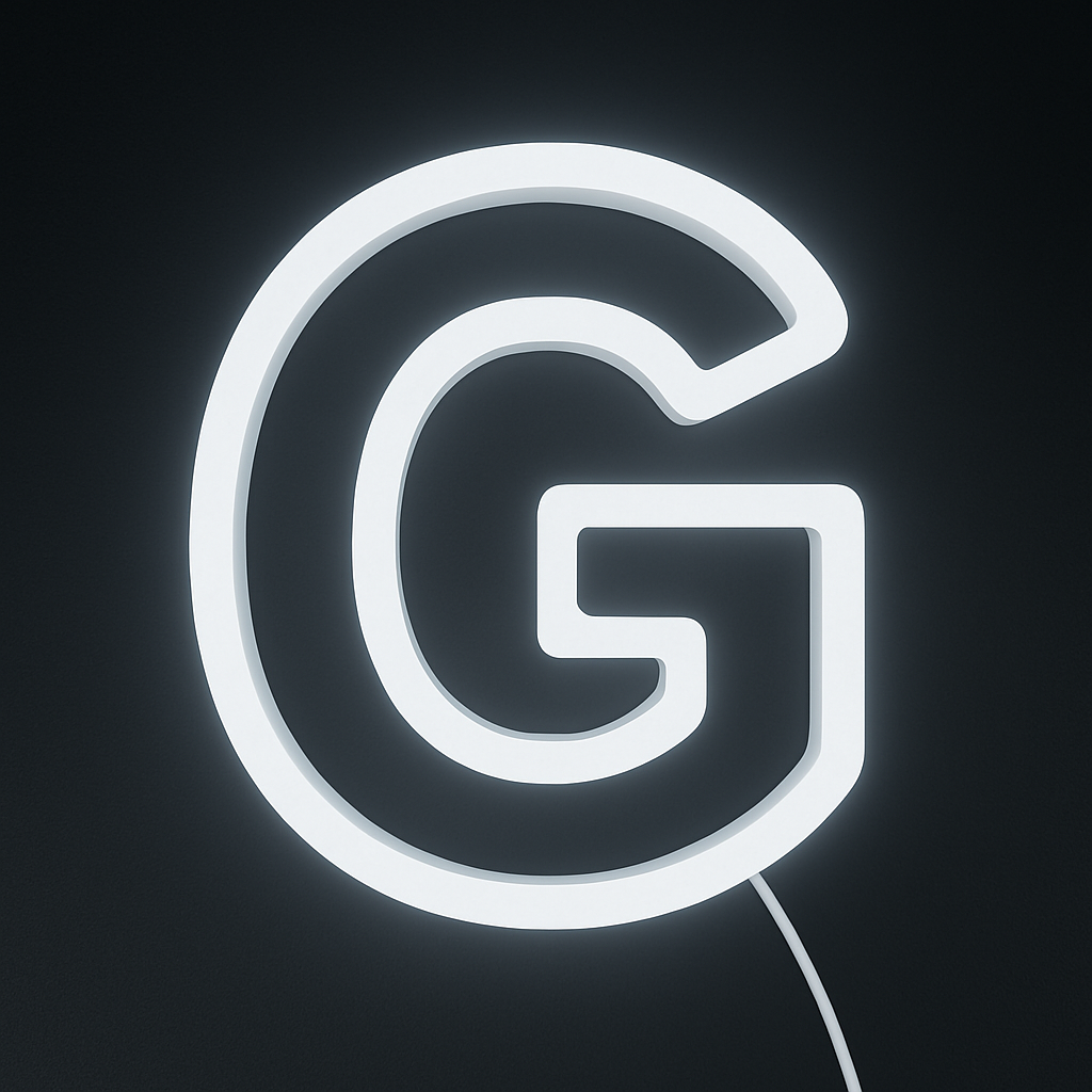Faux Neon - Letter G