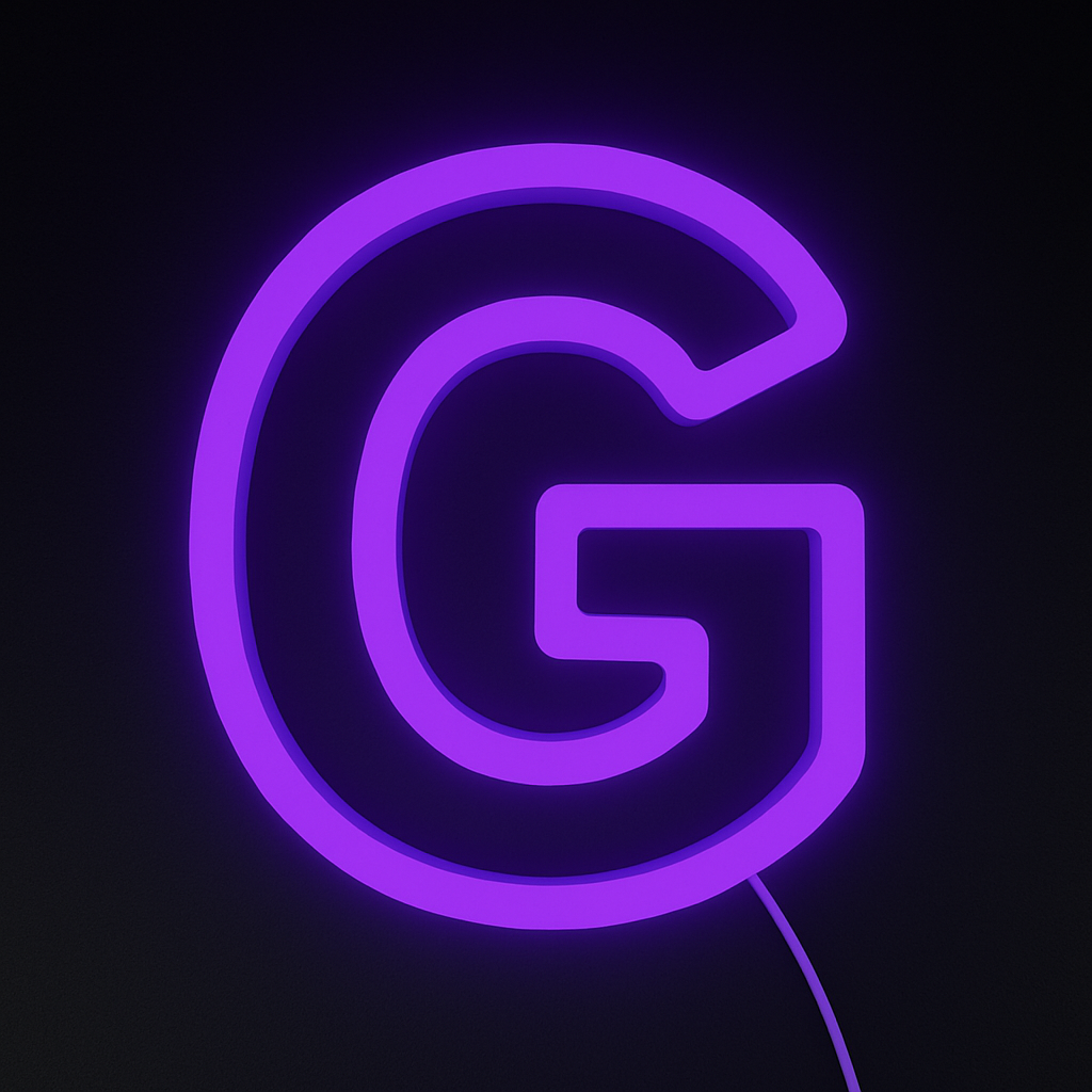 Faux Neon - Letter G
