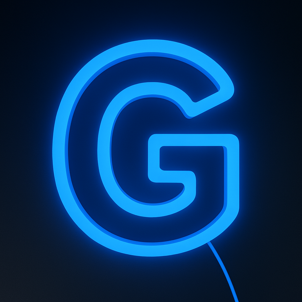 Faux Neon - Letter G