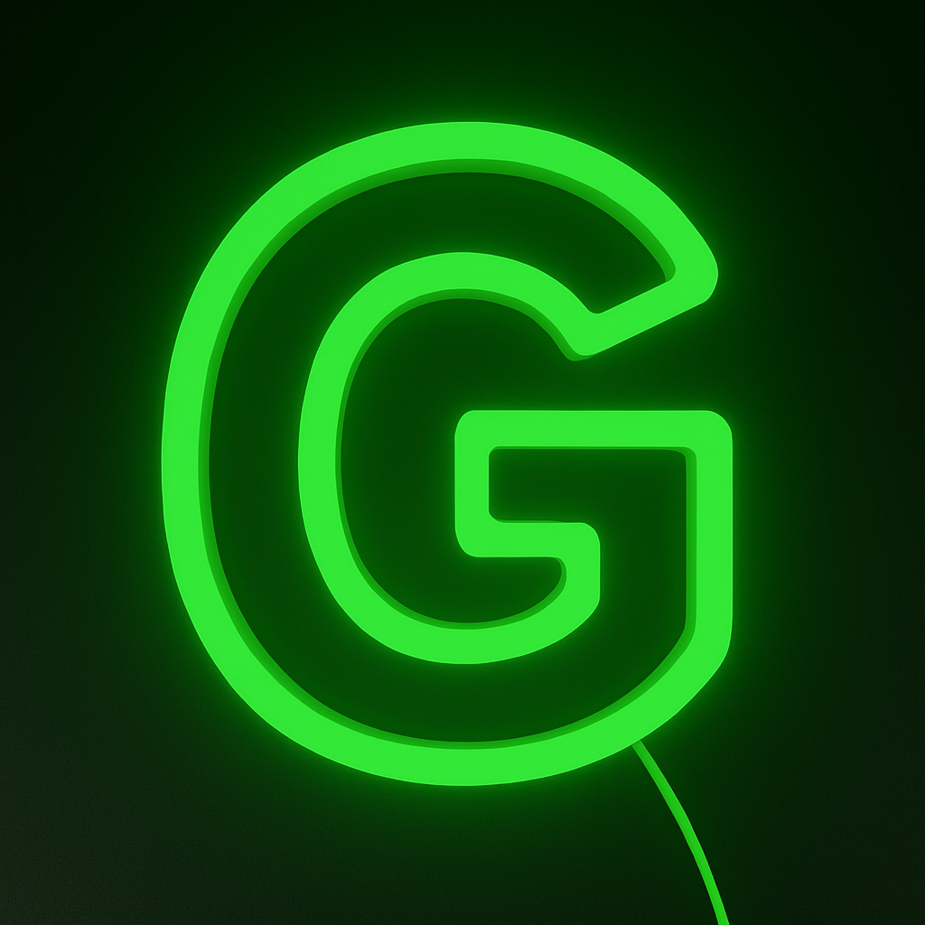 Faux Neon - Letter G