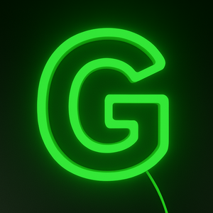 Faux Neon - Letter G