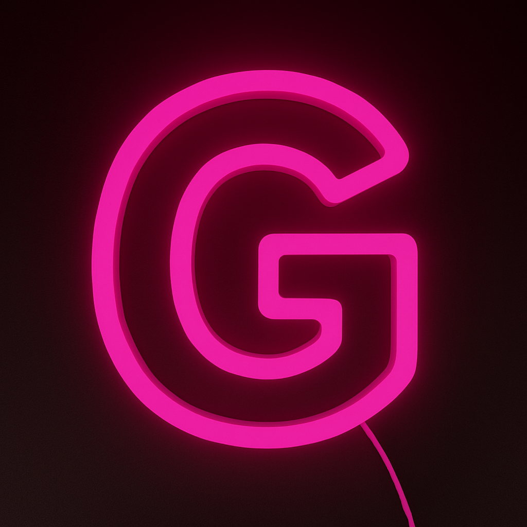 Faux Neon - Letter G
