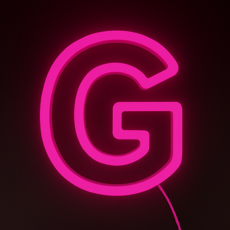 Faux Neon - Letter G