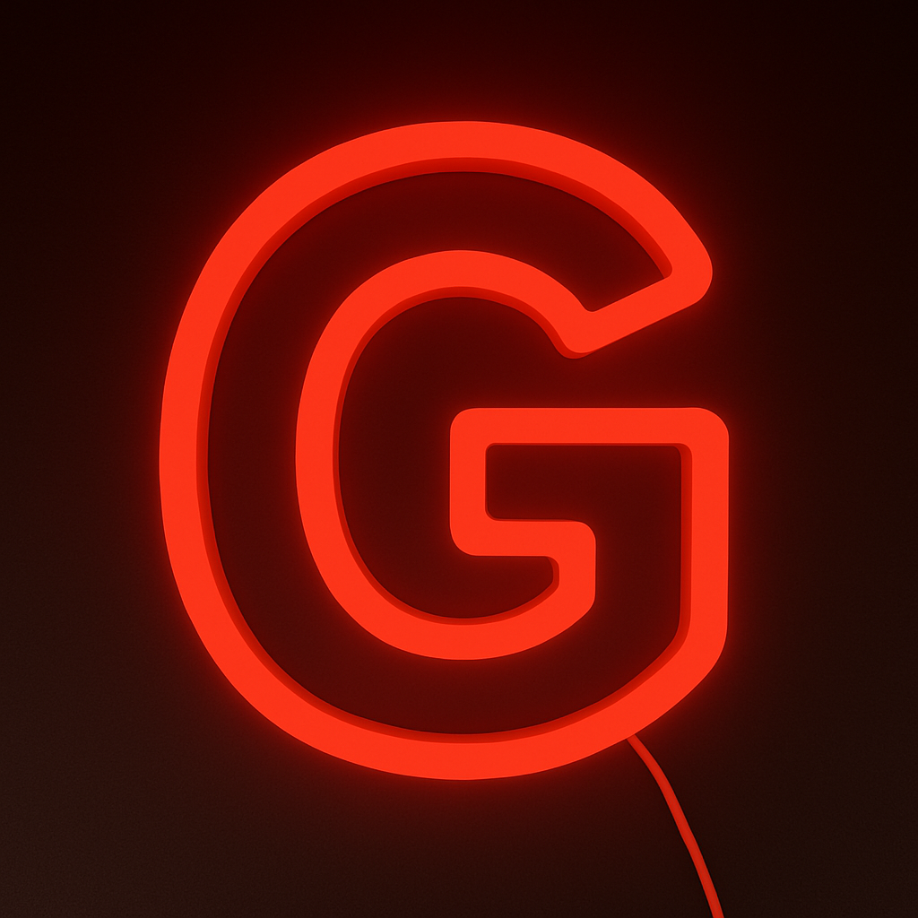 Faux Neon - Letter G