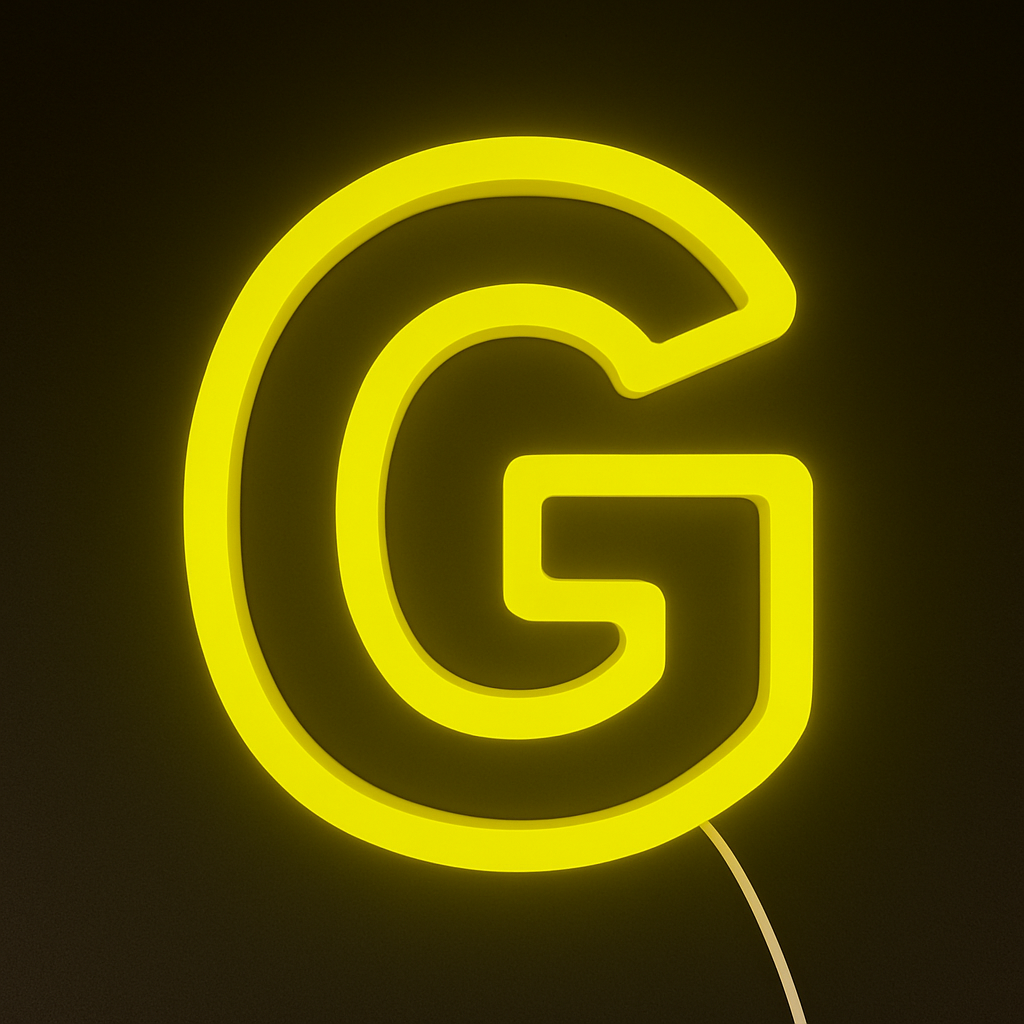 Faux Neon - Letter G