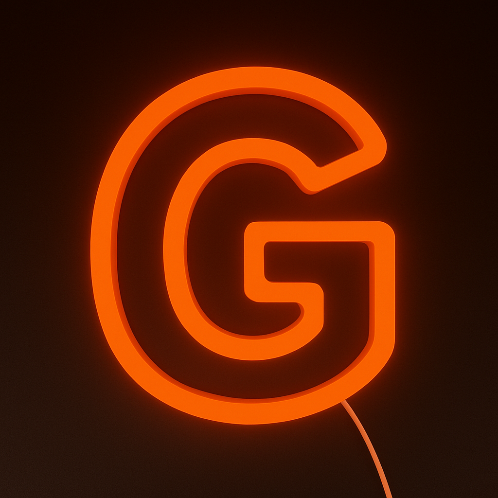 Faux Neon - Letter G